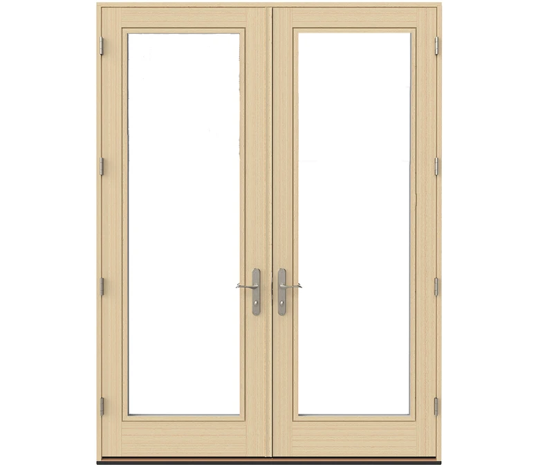 Gilbert Pella Lifestyle Series Wood Double Hinged Patio Doors